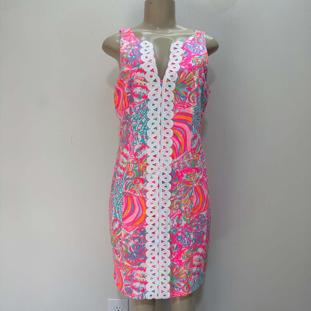 NWT Lilly Pulitzer Ryder Swish Fish Shift Dress sz 4 Preppy Coastal Resortwear